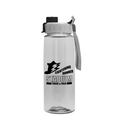 Garyline® Flair Tritan® Renew Bottle with Ring-Straw Lid - 26 oz. - Clear