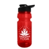 Garyline® Trainer RPET Bottle with Drink-Thru Lid - 24 oz. - Translucent Red