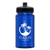 Garyline® Mini RPET Bottle with Push-Pull Lid - 16 oz. - Translucent Blue