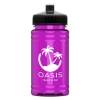 Garyline® Mini RPET Bottle with Push-Pull Lid - 16 oz. - Translucent Hot Pink