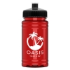 Garyline® Mini RPET Bottle with Push-Pull Lid - 16 oz. - Translucent Red