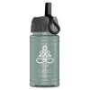 Garyline® Mini RPET Bottle with Ring-Straw Lid - 16 oz. - Glacier Blue