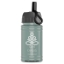 Garyline® Mini RPET Bottle with Ring-Straw Lid - 16 oz. - Glacier Blue