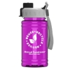 Garyline® Mini RPET Bottle with Quick-Snap Lid - 16 oz. - Translucent Hot Pink