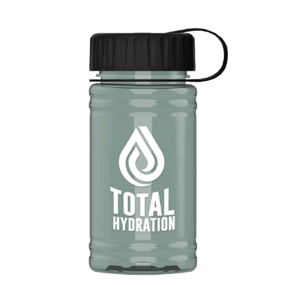 Garyline® Mini RPET Bottle with Tethered Lid - 16 oz. - Glacier Blue
