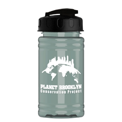Garyline® Mini RPET Bottle with Flip-Top Lid - 16 oz. - Glacier Blue