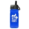 Garyline® RPET Bottle with Ring-Straw Lid - 20 oz. - Translucent Blue