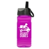 Garyline® RPET Bottle with Ring-Straw Lid - 20 oz. - Translucent Hot Pink