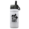Garyline® RPET Bottle with Ring-Straw Lid - 20 oz. - White