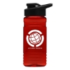 Garyline® RPET Bottle with Drink-Thru Lid - 20 oz. - Translucent Red
