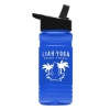 Garyline® RPET Bottle with Flip-Straw Lid - 20 oz. - Translucentbule