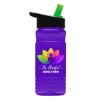 Garyline® RPET Bottle with Flip-Straw Lid - 20 oz. - Translucentviolert