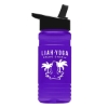 Garyline® RPET Bottle with Flip-Straw Lid - 20 oz. - Translucentvioler