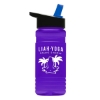 Garyline® RPET Bottle with Flip-Straw Lid - 20 oz. - Translucent Violet