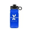 Garyline® RPET Bottle with Two-Tone Drink-Thru Lid with Silicone Loop - 20 oz. - Translucent Blue