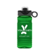 Garyline® RPET Bottle with Two-Tone Drink-Thru Lid with Silicone Loop - 20 oz. - Translucent Green