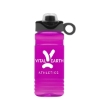 Garyline® RPET Bottle with Two-Tone Drink-Thru Lid with Silicone Loop - 20 oz. - Translucent Hot Pink