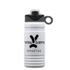 Garyline® RPET Bottle with Two-Tone Drink-Thru Lid with Silicone Loop - 20 oz. - White