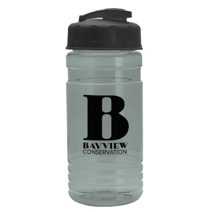 Garyline® RPET Bottle with Flip-Top Lid - 20 oz. - Glacier Blue