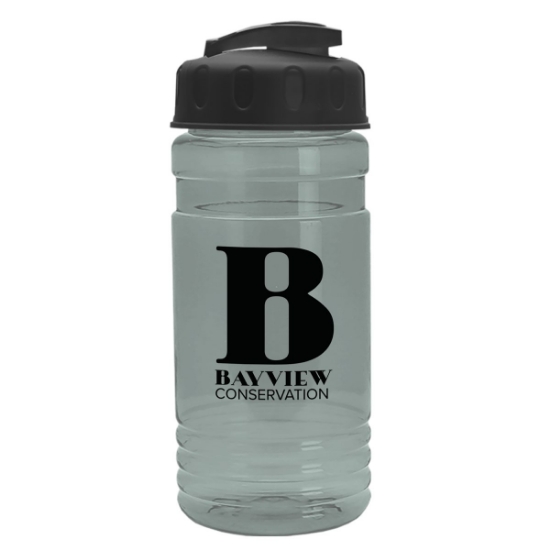 Garyline® RPET Bottle with Flip-Top Lid - 20 oz. - Glacier Blue