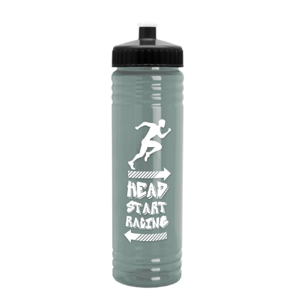 Garyline® Slim Fit RPET Bottle with Push-Pull Lid - 24 oz. - Glacier Blue
