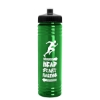 Garyline® Slim Fit RPET Bottle with Push-Pull Lid - 24 oz. - Translucent Green