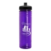 Garyline® Slim Fit RPET Bottle with Push-Pull Lid - 24 oz. - Translucent Violet