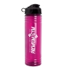 Garyline® Slim Fit RPET Bottle with Flip Lid - 24 oz. - Translucent Hot Pink