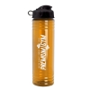 Garyline® Slim Fit RPET Bottle with Flip Lid - 24 oz. - Translucent Orange