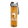 Garyline® Slim Fit RPET Bottle with Quick-Snap Lid - 24 oz. - Translucent Orange