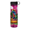 Garyline® Slim Fit RPET Bottle with Tethered Lid - 24 oz. - Translucent Hot Pink