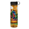 Garyline® Slim Fit RPET Bottle with Tethered Lid - 24 oz. - Translucent Orange