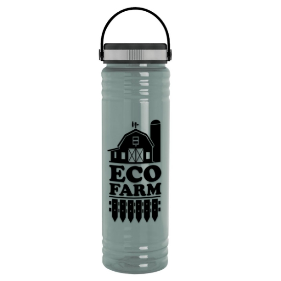 Garyline® Slim Fit RPET Bottle with Grip Lid - 24 oz. - Glaicerblue