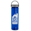 Garyline® Slim Fit RPET Bottle with Grip Lid - 24 oz. - Translucent Blue