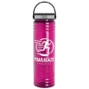 Garyline® Slim Fit RPET Bottle with Grip Lid - 24 oz. - Translucent Hot Pink