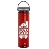Garyline® Slim Fit RPET Bottle with Grip Lid - 24 oz. - Translucent Red