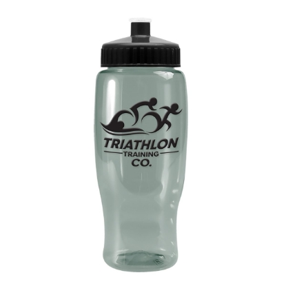 Garyline® Poly+ Recycled Bottle with Push-Pull Lid - 27 oz. - Glacier Blue
