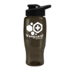 UpCycle Poly-Pure 27 oz. Transparent Bottle with Drink Thru Lid - Smoke