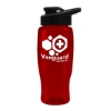 UpCycle Poly-Pure 27 oz. Transparent Bottle with Drink Thru Lid - Translucent Red