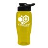 UpCycle Poly-Pure 27 oz. Transparent Bottle with Drink Thru Lid - Translucent Yellow