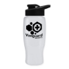 UpCycle Poly-Pure 27 oz. Transparent Bottle with Drink Thru Lid - White