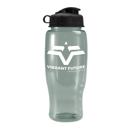 Garyline® Poly+ Recycled Bottle with Flip Lid - 27 oz. - Glacier Blue