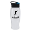 Garyline® Poly+ Recycled Bottle with Pop-Up Lid - 27 oz. - White