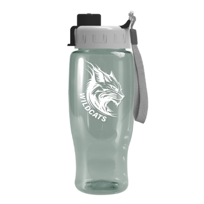 Garyline® Poly+ Recycled Bottle with Quick-Snap Lid - 27 oz. - Glacier Blue