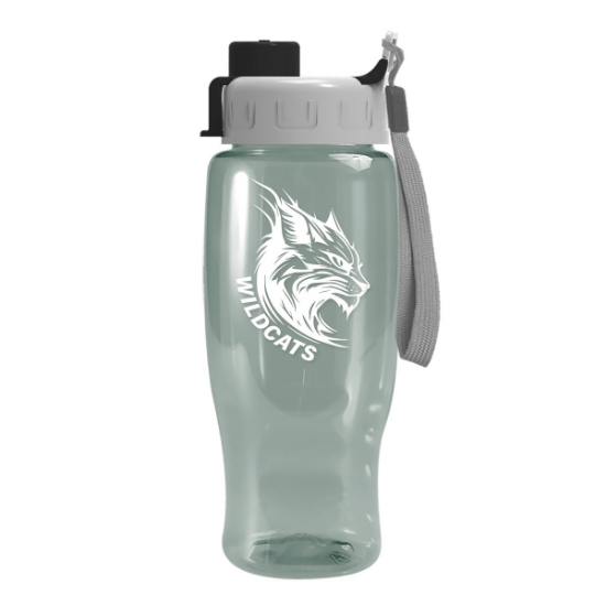 Garyline® Poly+ Recycled Bottle with Quick-Snap Lid - 27 oz. - Glacier Blue