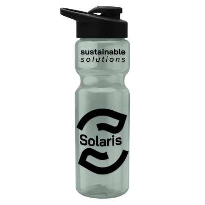 UpCycle - 28 Oz. Champion Transparent Sports Bottle with Drink Thru Lid - Glacier Blue