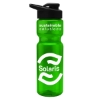 UpCycle - 28 Oz. Champion Transparent Sports Bottle with Drink Thru Lid - Translucent Green