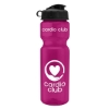 Garyline® Champ Recycled Bottle with Flip Lid - 28 oz. - Translucent Hot Pink