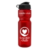 Garyline® Champ Recycled Bottle with Flip Lid - 28 oz. - Translucent Red