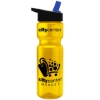 Garyline® Champ Recycled Bottle with Flip-Straw Lid - 28 oz. - Translucent Yellow